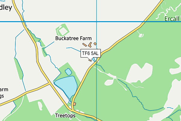 TF6 5AL map - OS VectorMap District (Ordnance Survey) TF6 5AL map - OS VectorMap District (Ordnance Survey)