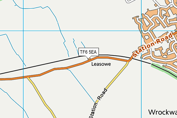 TF6 5EA map - OS VectorMap District (Ordnance Survey) TF6 5EA map - OS VectorMap District (Ordnance Survey)