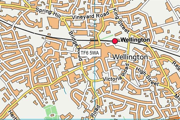TF6 5WA map - OS VectorMap District (Ordnance Survey) TF6 5WA map - OS VectorMap District (Ordnance Survey)