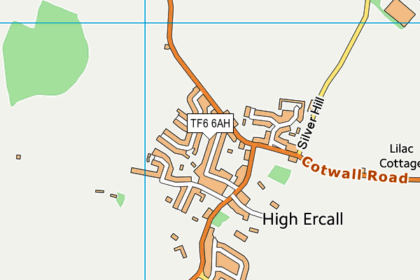 TF6 6AH map - OS VectorMap District (Ordnance Survey)