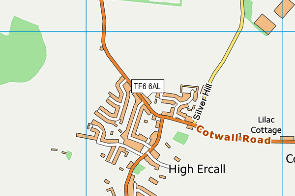 TF6 6AL map - OS VectorMap District (Ordnance Survey) TF6 6AL map - OS VectorMap District (Ordnance Survey)
