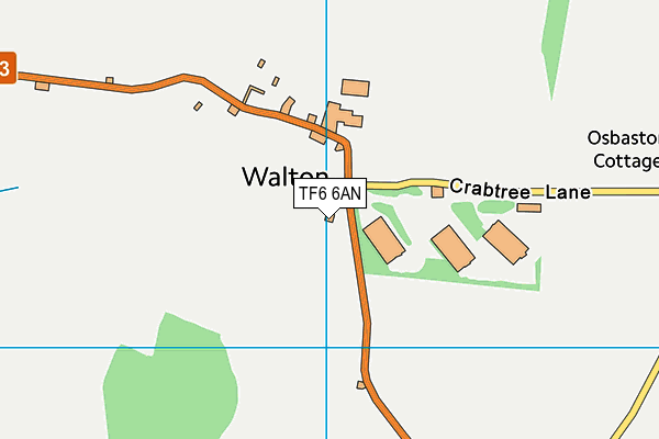 TF6 6AN map - OS VectorMap District (Ordnance Survey) TF6 6AN map - OS VectorMap District (Ordnance Survey)