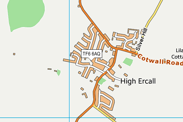 TF6 6AQ map - OS VectorMap District (Ordnance Survey) TF6 6AQ map - OS VectorMap District (Ordnance Survey)
