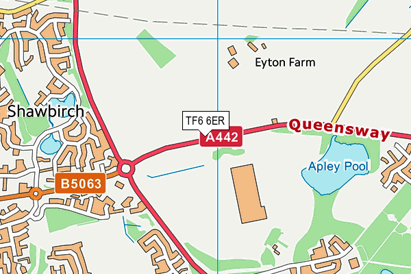 TF6 6ER map - OS VectorMap District (Ordnance Survey) TF6 6ER map - OS VectorMap District (Ordnance Survey)