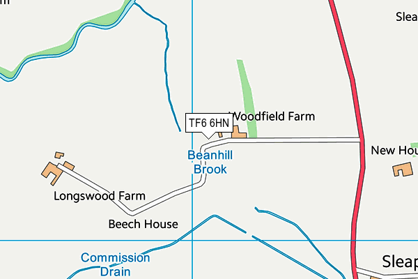TF6 6HN map - OS VectorMap District (Ordnance Survey)