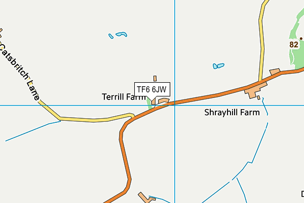 TF6 6JW map - OS VectorMap District (Ordnance Survey) TF6 6JW map - OS VectorMap District (Ordnance Survey)