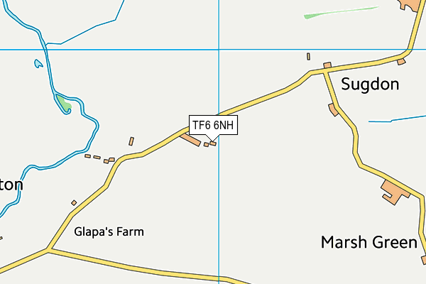 TF6 6NH map - OS VectorMap District (Ordnance Survey) TF6 6NH map - OS VectorMap District (Ordnance Survey)