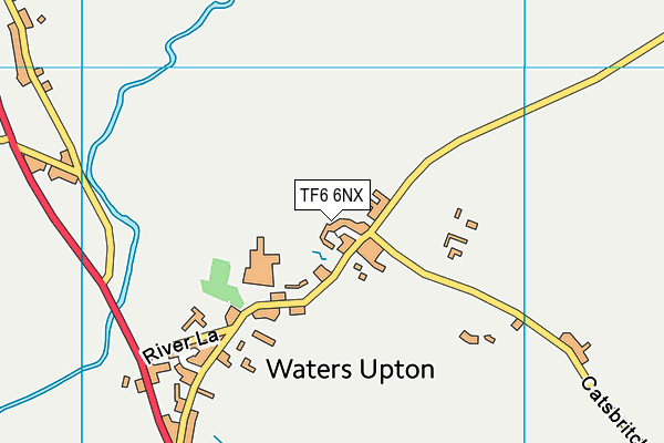 TF6 6NX map - OS VectorMap District (Ordnance Survey) TF6 6NX map - OS VectorMap District (Ordnance Survey)