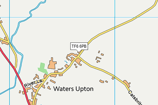 TF6 6PB map - OS VectorMap District (Ordnance Survey) TF6 6PB map - OS VectorMap District (Ordnance Survey)