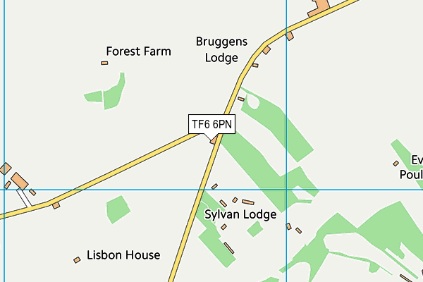 TF6 6PN map - OS VectorMap District (Ordnance Survey)