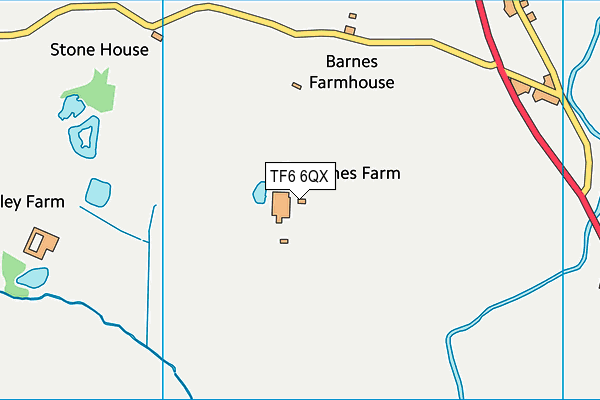 TF6 6QX map - OS VectorMap District (Ordnance Survey) TF6 6QX map - OS VectorMap District (Ordnance Survey)