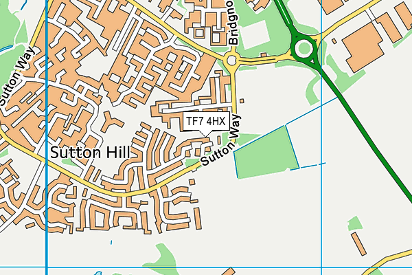 TF7 4HX map - OS VectorMap District (Ordnance Survey) TF7 4HX map - OS VectorMap District (Ordnance Survey)