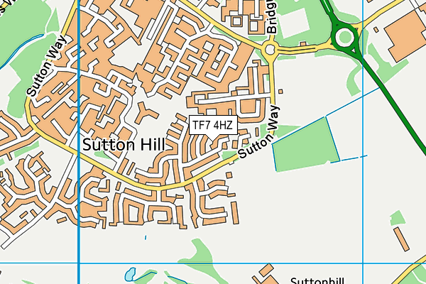 TF7 4HZ map - OS VectorMap District (Ordnance Survey) TF7 4HZ map - OS VectorMap District (Ordnance Survey)