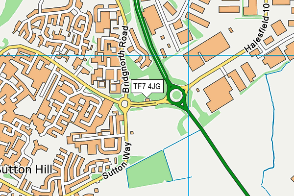 TF7 4JG map - OS VectorMap District (Ordnance Survey) TF7 4JG map - OS VectorMap District (Ordnance Survey)