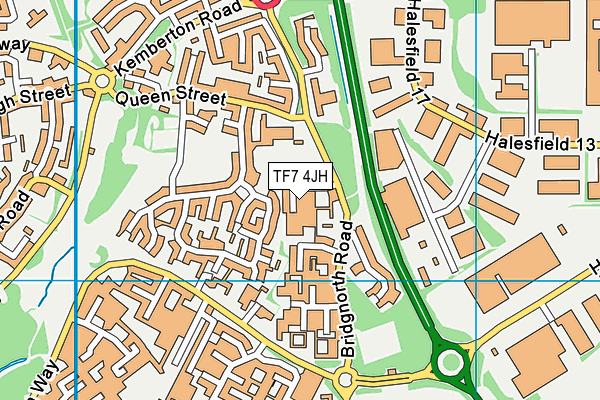 TF7 4JH map - OS VectorMap District (Ordnance Survey) TF7 4JH map - OS VectorMap District (Ordnance Survey)