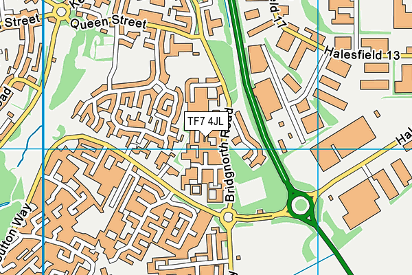 TF7 4JL map - OS VectorMap District (Ordnance Survey) TF7 4JL map - OS VectorMap District (Ordnance Survey)