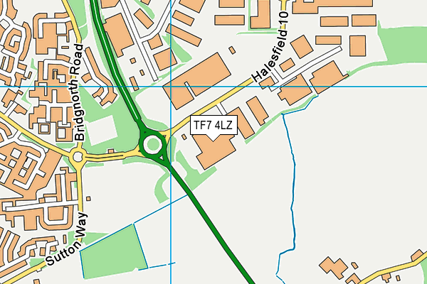 TF7 4LZ map - OS VectorMap District (Ordnance Survey) TF7 4LZ map - OS VectorMap District (Ordnance Survey)