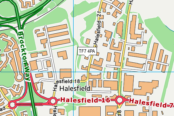 TF7 4PA map - OS VectorMap District (Ordnance Survey) TF7 4PA map - OS VectorMap District (Ordnance Survey)