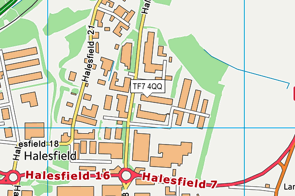 TF7 4QQ map - OS VectorMap District (Ordnance Survey)