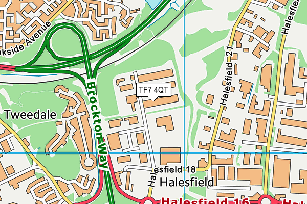 TF7 4QT map - OS VectorMap District (Ordnance Survey) TF7 4QT map - OS VectorMap District (Ordnance Survey)