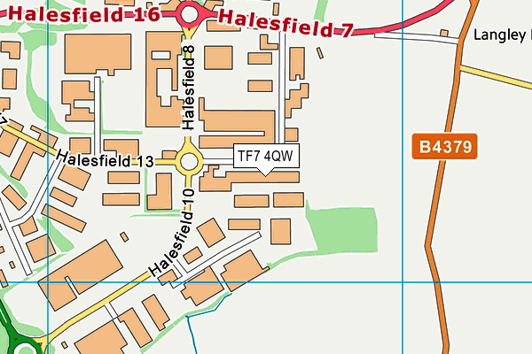 TF7 4QW map - OS VectorMap District (Ordnance Survey) TF7 4QW map - OS VectorMap District (Ordnance Survey)