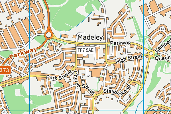 TF7 5AE map - OS VectorMap District (Ordnance Survey) TF7 5AE map - OS VectorMap District (Ordnance Survey)