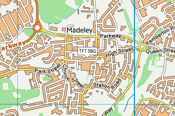 TF7 5BQ map - OS VectorMap District (Ordnance Survey) TF7 5BQ map - OS VectorMap District (Ordnance Survey)