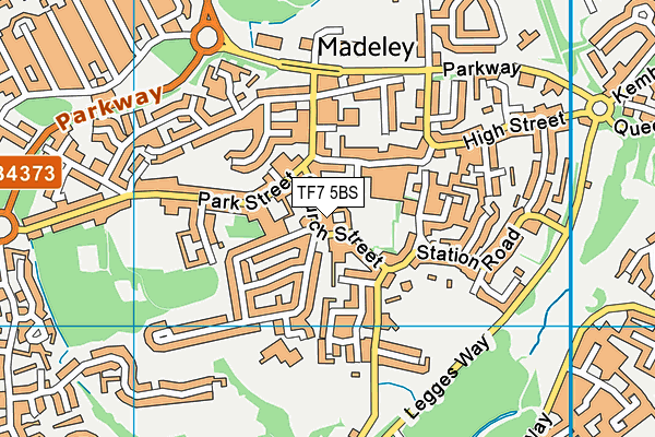 TF7 5BS map - OS VectorMap District (Ordnance Survey) TF7 5BS map - OS VectorMap District (Ordnance Survey)