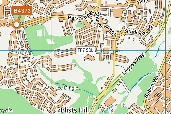 TF7 5DL map - OS VectorMap District (Ordnance Survey) TF7 5DL map - OS VectorMap District (Ordnance Survey)