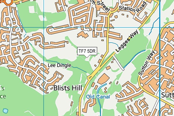 TF7 5DR map - OS VectorMap District (Ordnance Survey) TF7 5DR map - OS VectorMap District (Ordnance Survey)
