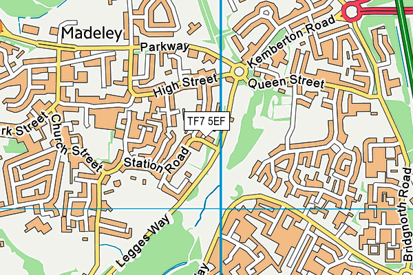 TF7 5EF map - OS VectorMap District (Ordnance Survey) TF7 5EF map - OS VectorMap District (Ordnance Survey)