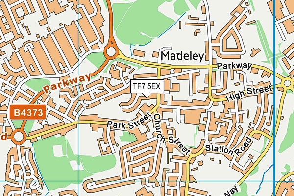 TF7 5EX map - OS VectorMap District (Ordnance Survey) TF7 5EX map - OS VectorMap District (Ordnance Survey)