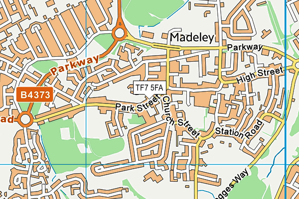 TF7 5FA map - OS VectorMap District (Ordnance Survey) TF7 5FA map - OS VectorMap District (Ordnance Survey)