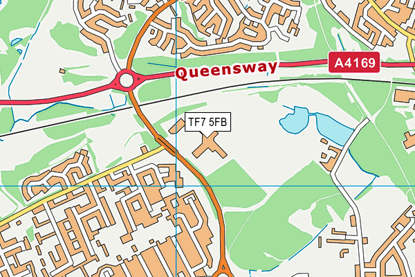 TF7 5FB map - OS VectorMap District (Ordnance Survey) TF7 5FB map - OS VectorMap District (Ordnance Survey)