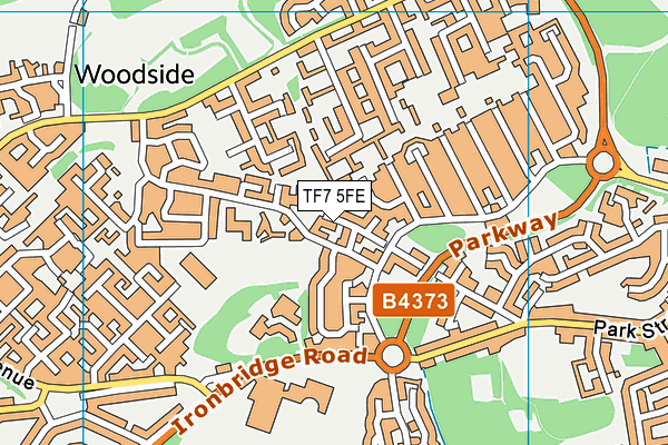 TF7 5FE map - OS VectorMap District (Ordnance Survey) TF7 5FE map - OS VectorMap District (Ordnance Survey)