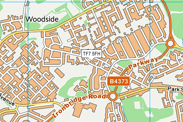 TF7 5FH map - OS VectorMap District (Ordnance Survey) TF7 5FH map - OS VectorMap District (Ordnance Survey)