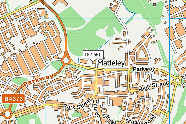 TF7 5FL map - OS VectorMap District (Ordnance Survey) TF7 5FL map - OS VectorMap District (Ordnance Survey)