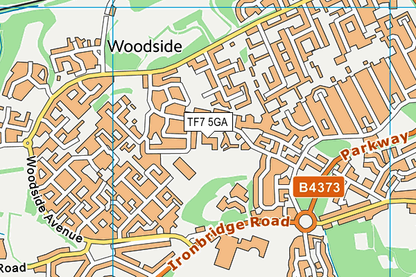 TF7 5GA map - OS VectorMap District (Ordnance Survey) TF7 5GA map - OS VectorMap District (Ordnance Survey)