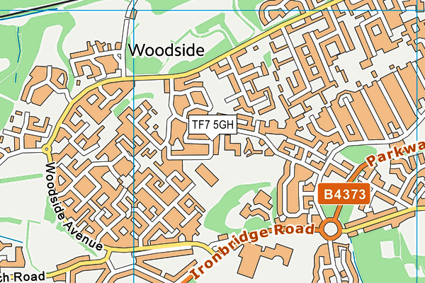 TF7 5GH map - OS VectorMap District (Ordnance Survey) TF7 5GH map - OS VectorMap District (Ordnance Survey)