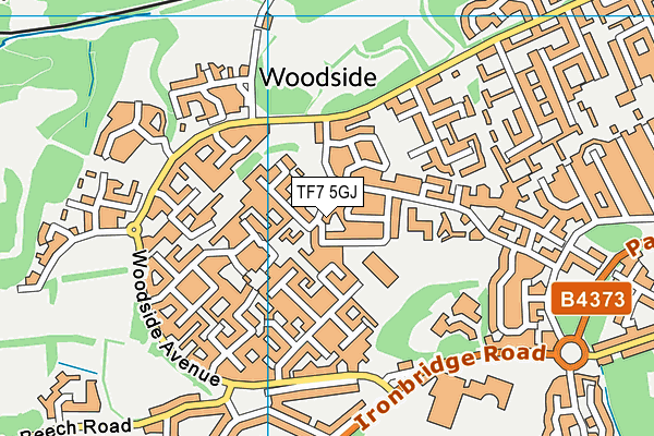 TF7 5GJ map - OS VectorMap District (Ordnance Survey) TF7 5GJ map - OS VectorMap District (Ordnance Survey)