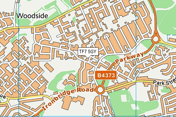 TF7 5GY map - OS VectorMap District (Ordnance Survey) TF7 5GY map - OS VectorMap District (Ordnance Survey)