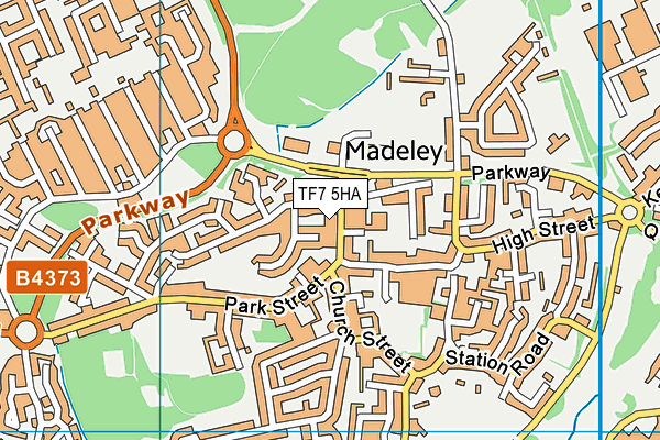 TF7 5HA map - OS VectorMap District (Ordnance Survey) TF7 5HA map - OS VectorMap District (Ordnance Survey)