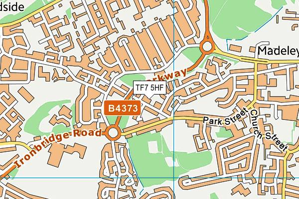 TF7 5HF map - OS VectorMap District (Ordnance Survey) TF7 5HF map - OS VectorMap District (Ordnance Survey)