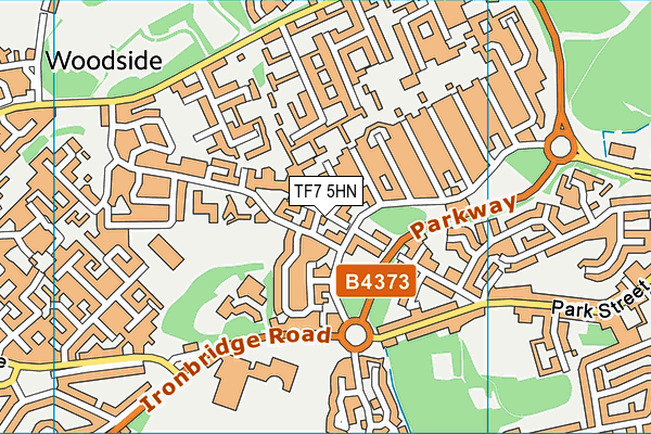 TF7 5HN map - OS VectorMap District (Ordnance Survey) TF7 5HN map - OS VectorMap District (Ordnance Survey)