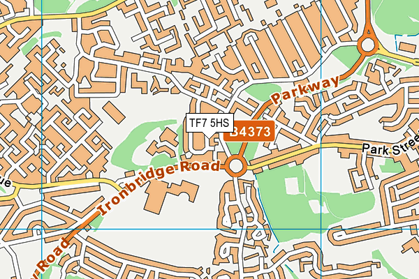 TF7 5HS map - OS VectorMap District (Ordnance Survey) TF7 5HS map - OS VectorMap District (Ordnance Survey)