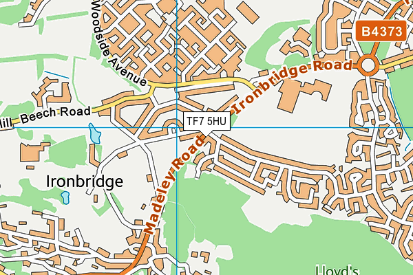 TF7 5HU map - OS VectorMap District (Ordnance Survey) TF7 5HU map - OS VectorMap District (Ordnance Survey)