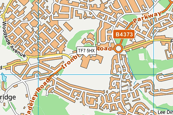 TF7 5HX map - OS VectorMap District (Ordnance Survey) TF7 5HX map - OS VectorMap District (Ordnance Survey)