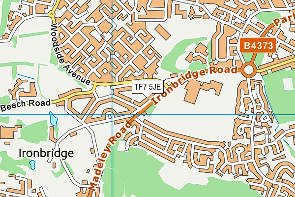 TF7 5JE map - OS VectorMap District (Ordnance Survey) TF7 5JE map - OS VectorMap District (Ordnance Survey)