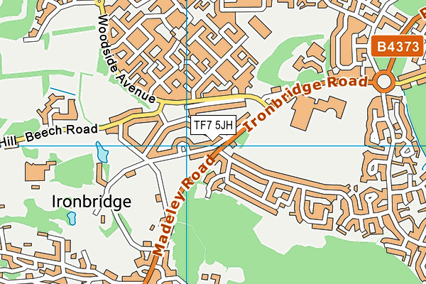 TF7 5JH map - OS VectorMap District (Ordnance Survey) TF7 5JH map - OS VectorMap District (Ordnance Survey)