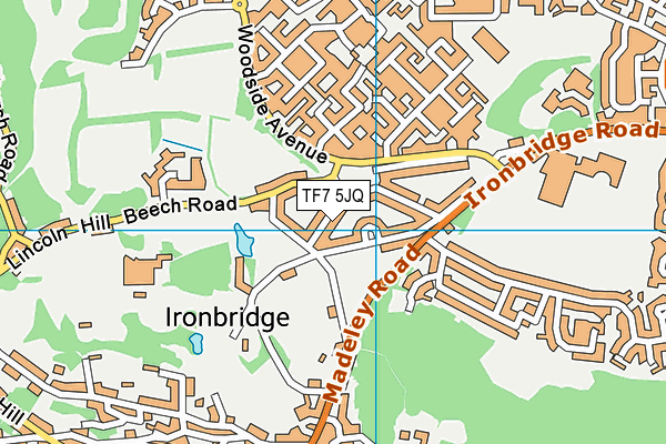 TF7 5JQ map - OS VectorMap District (Ordnance Survey) TF7 5JQ map - OS VectorMap District (Ordnance Survey)